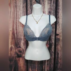 2 For $30 Adore Me Elegant Lace Bra in Gray Size 36c